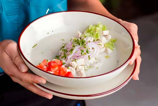 Ceviche servido en Chola Montuvia