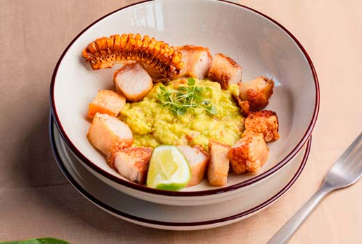 Plato con pulpo en Chola Montuvia