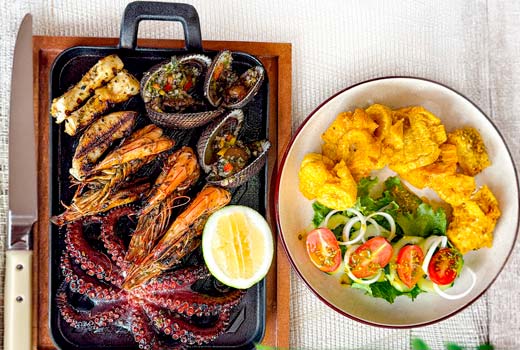 Parrillada marinera de El Valle Manaba